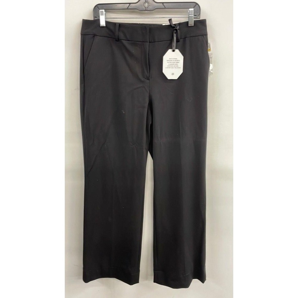 Liz Claiborne Secretly Slender Black Trouser Pants Womens Size 10 Dress Slacks